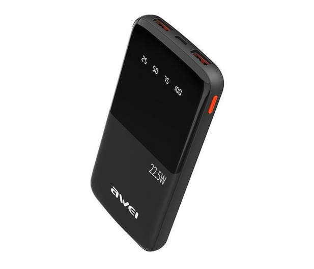 AWEI P10K 10000 mAh 22.5W czarny - 1471731 - zdjęcie